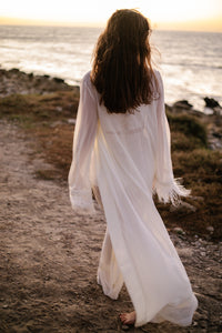 Redondo beach white robe