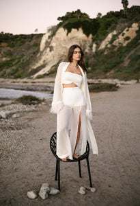 Redondo beach white robe